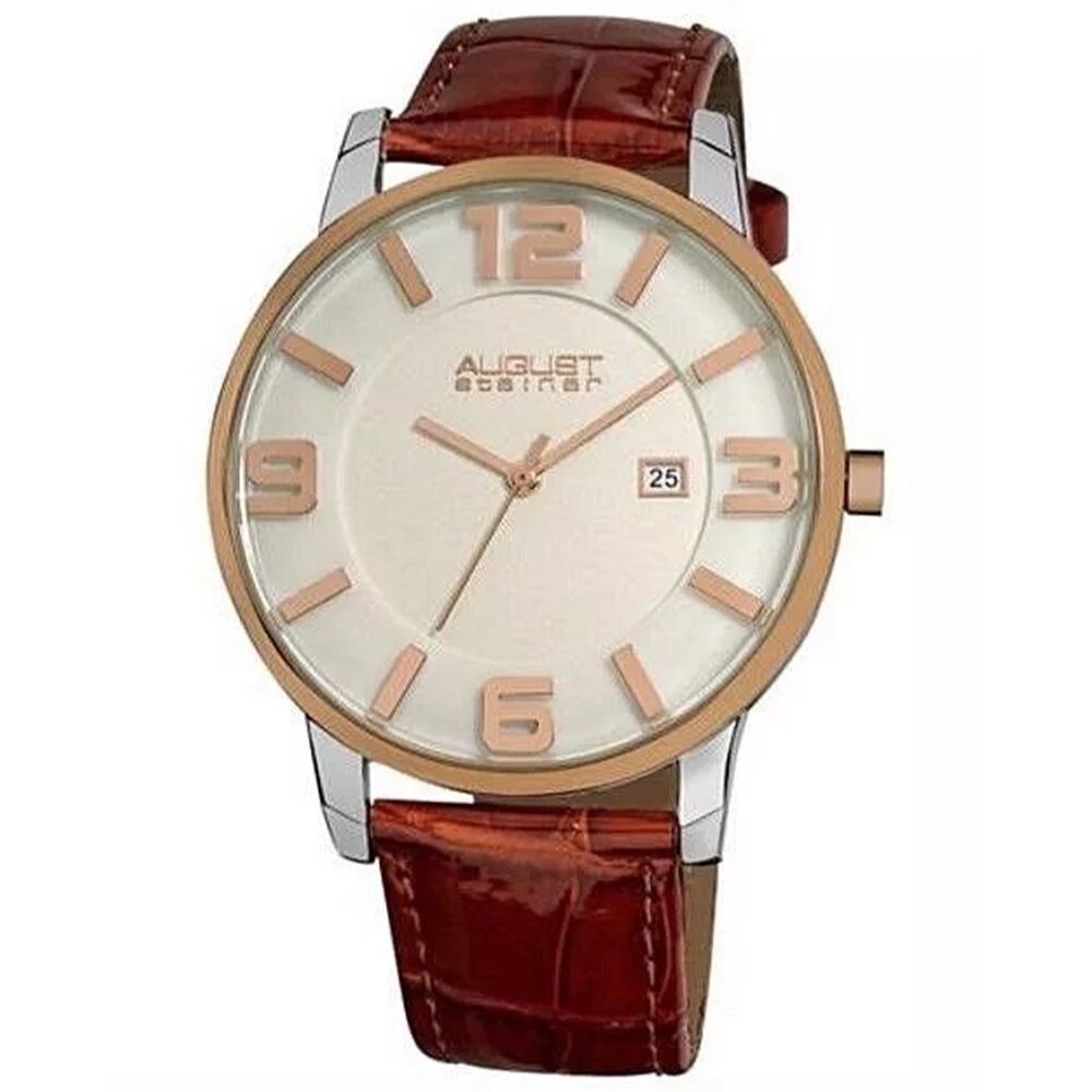 August Steiner As8055 Model Date Base Metal Metallic Case Analog Men’s Watch